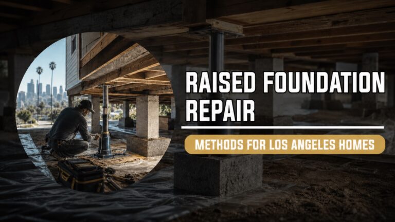 Raised foundation repair methods for a Los Angeles home
