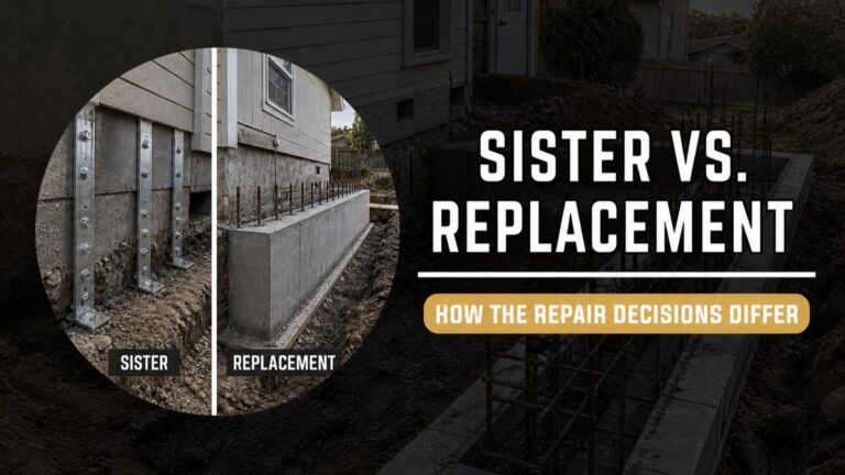 Sister foundation reinforcement compared with foundation replacement